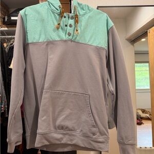 STS Ranchwear Mint and Gray Women’s Pullover Hoodie